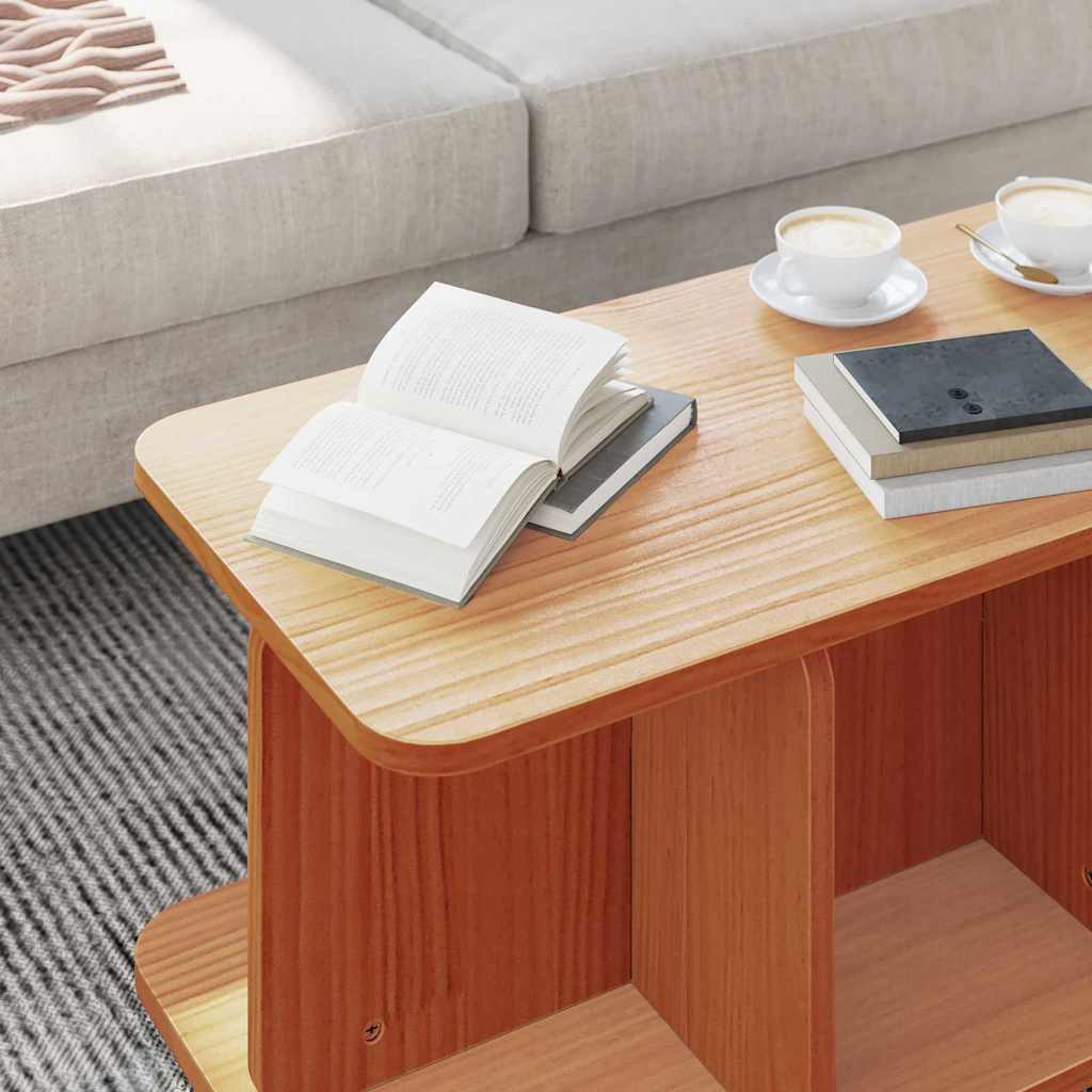 Salontafel Wasbruin 80 x 39,5 x 33,5 cm Massief grenenhout is nu te koop bij PeponiXL, paradijselijk wonen!