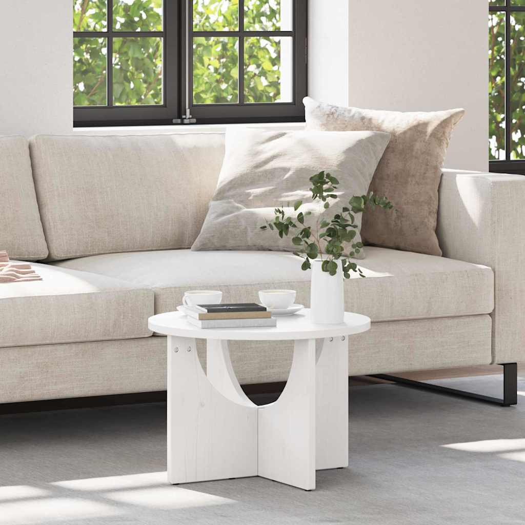 Salontafel Wit 50 x 50 x 35 cm Massief grenenhout is nu te koop bij PeponiXL, paradijselijk wonen!
