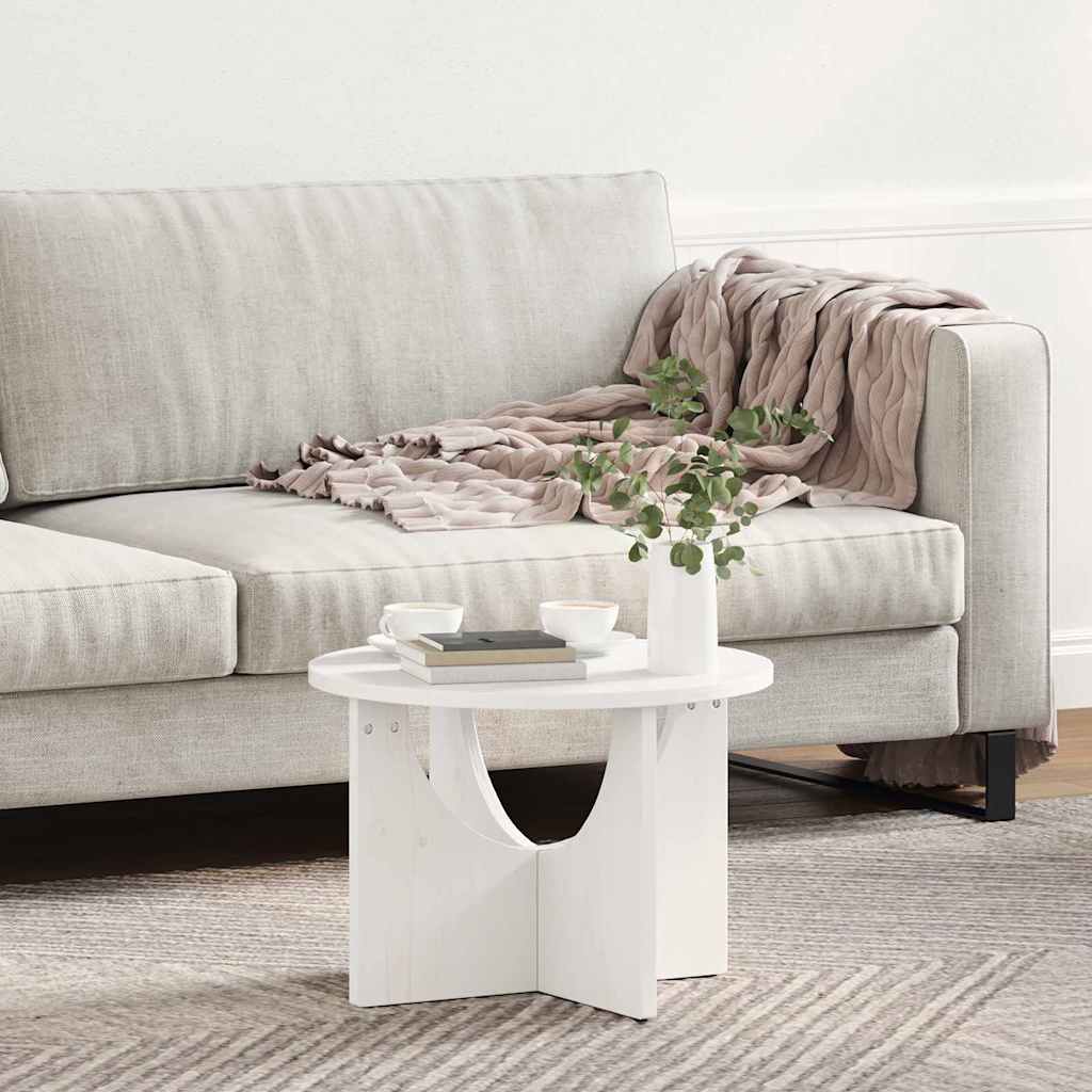 Salontafel Wit 50 x 50 x 35 cm Massief grenenhout is nu te koop bij PeponiXL, paradijselijk wonen!