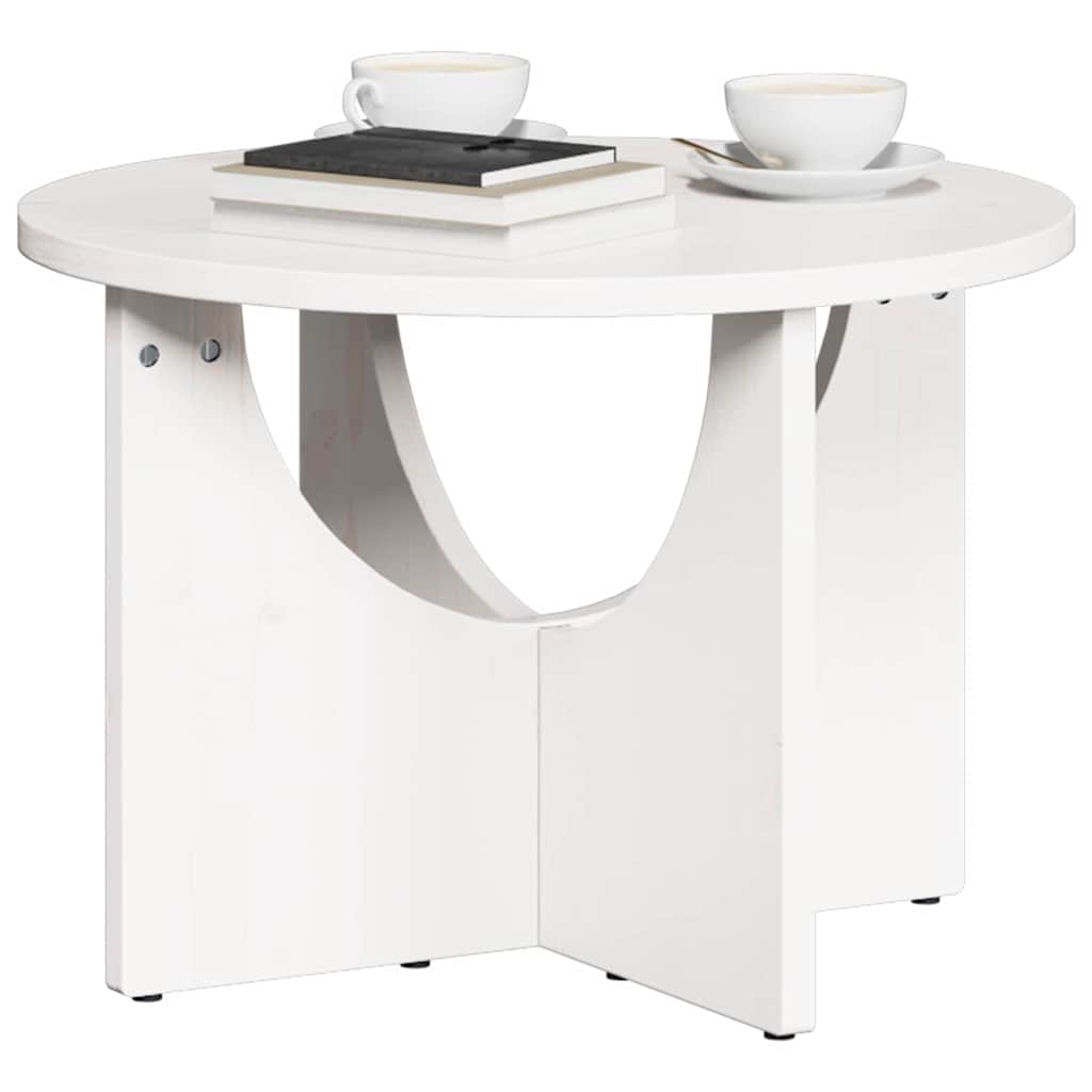 Salontafel Wit 50 x 50 x 35 cm Massief grenenhout is nu te koop bij PeponiXL, paradijselijk wonen!