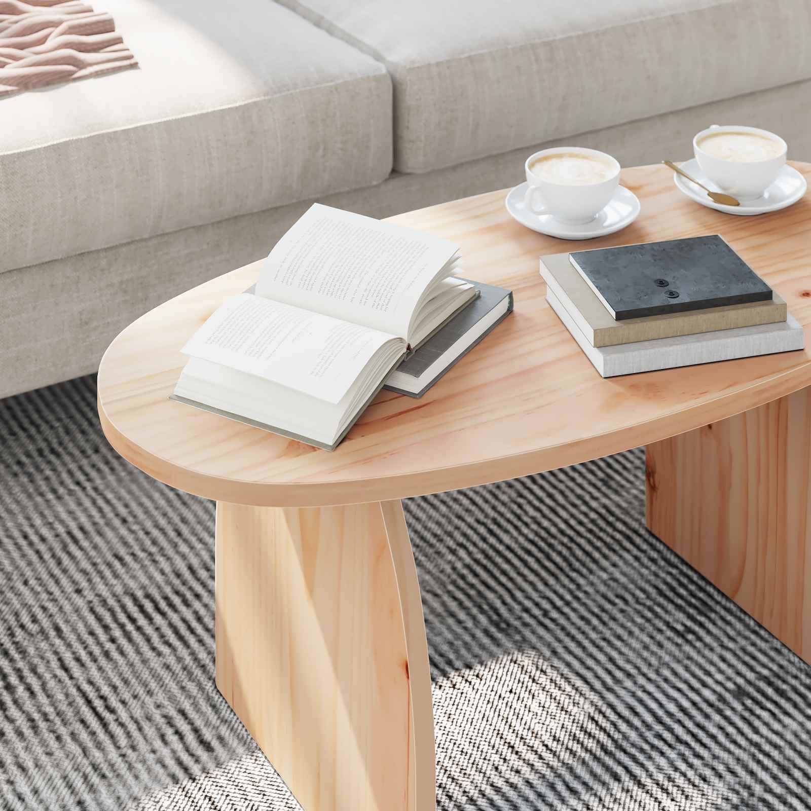 Salontafel Bruin 80 x 40 x 35 cm Massief grenenhout is nu te koop bij PeponiXL, paradijselijk wonen!