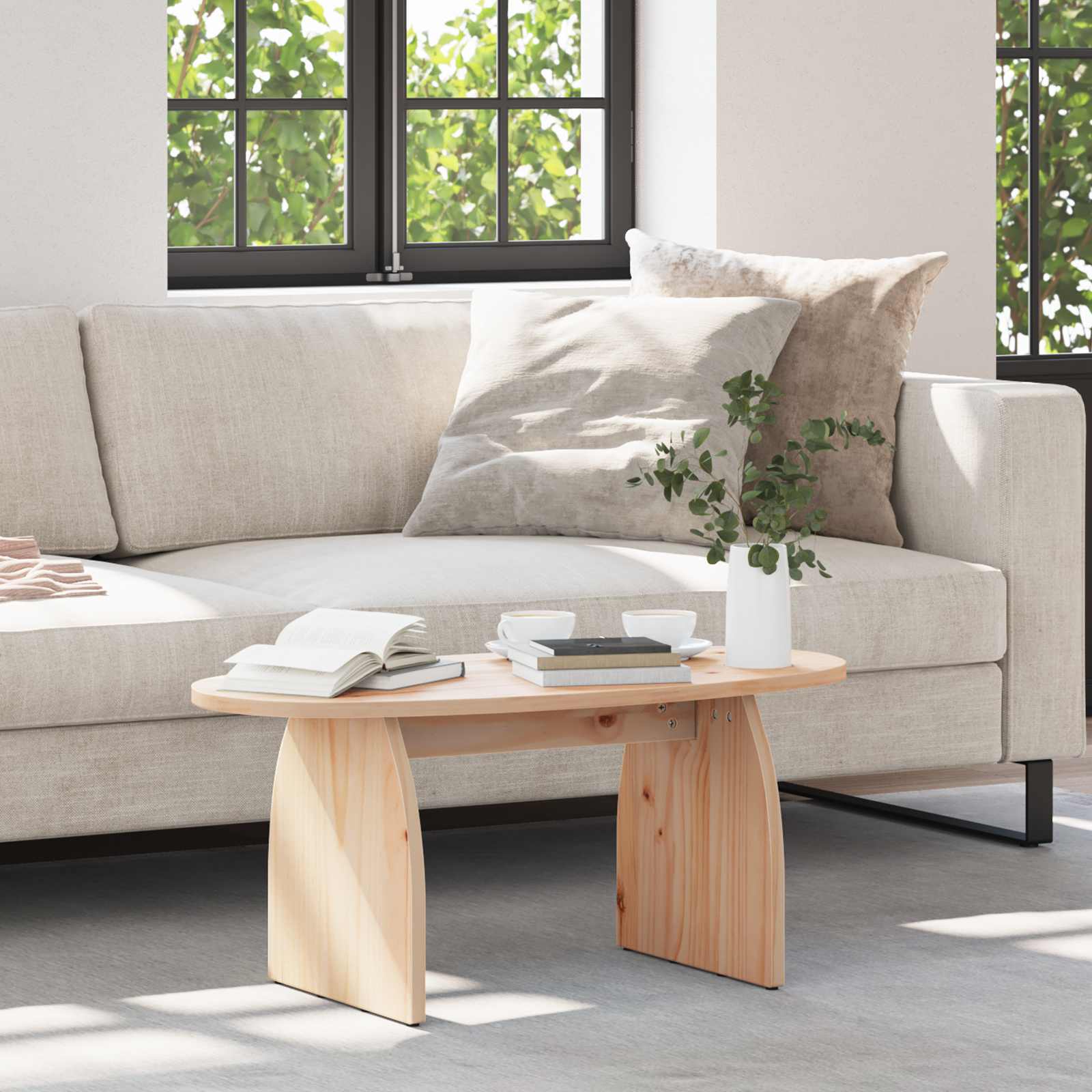 Salontafel Bruin 80 x 40 x 35 cm Massief grenenhout is nu te koop bij PeponiXL, paradijselijk wonen!