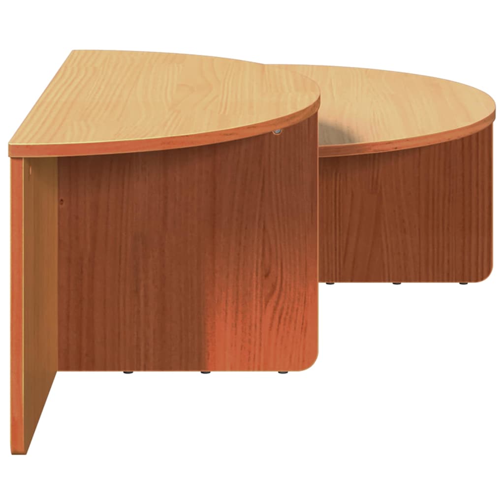 Salontafel 2 pcs Wasbruin Massief grenenhout is nu te koop bij PeponiXL, paradijselijk wonen!