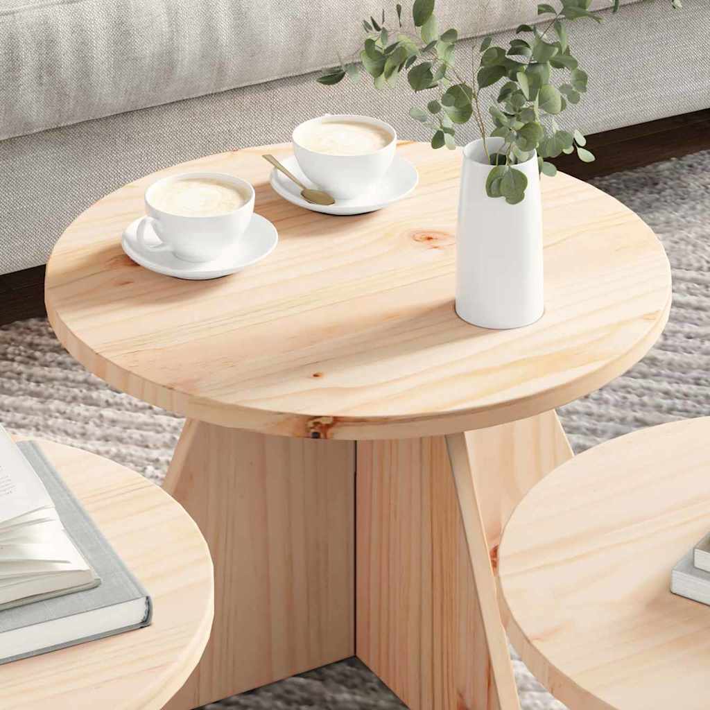 Salontafel 3 pcs Naturel is nu te koop bij PeponiXL, paradijselijk wonen!