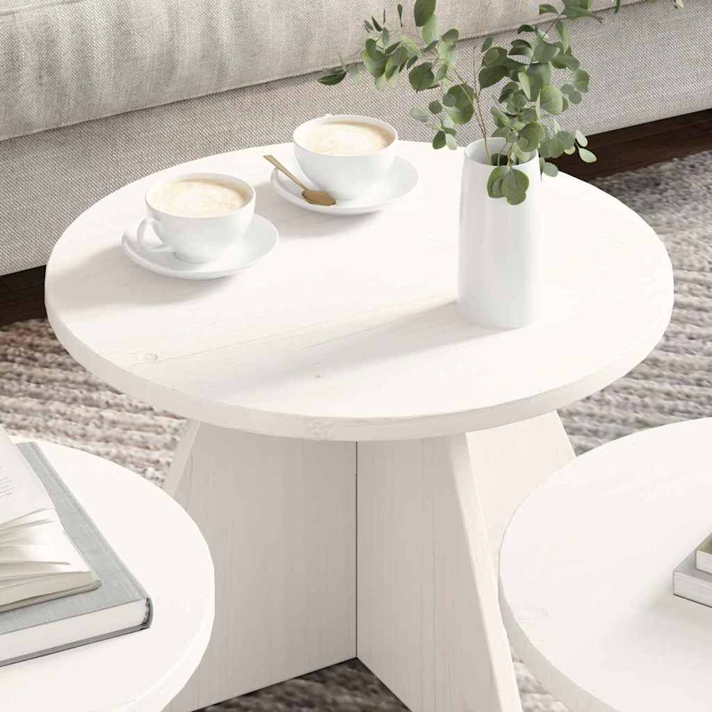 Salontafel 3 pcs Wit is nu te koop bij PeponiXL, paradijselijk wonen!