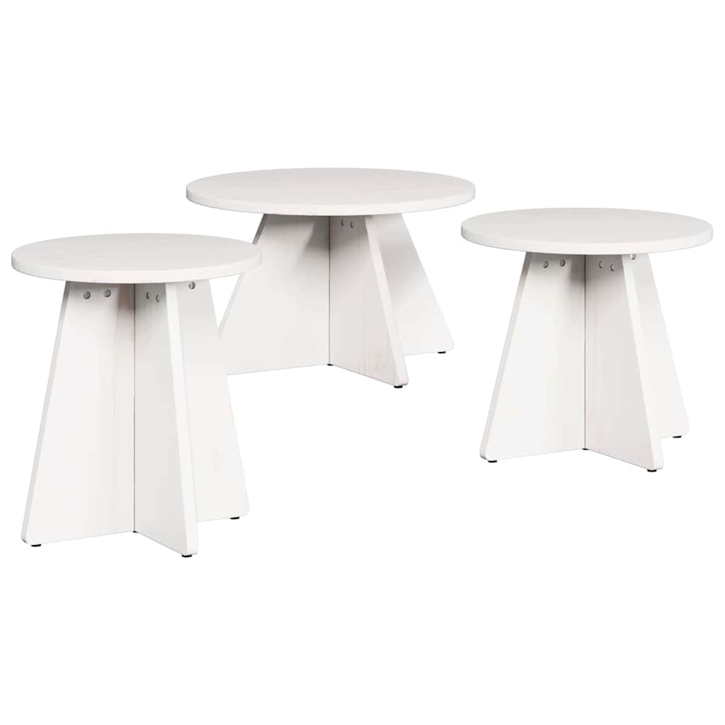 Salontafel 3 pcs Wit is nu te koop bij PeponiXL, paradijselijk wonen!