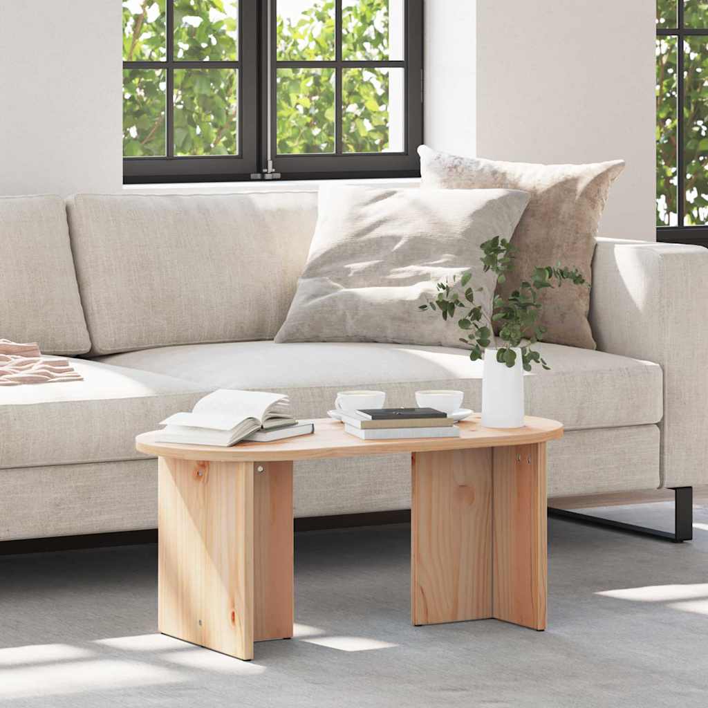 Salontafel Naturel 80 x 39,5 x 35 cm Massief grenenhout is nu te koop bij PeponiXL, paradijselijk wonen!
