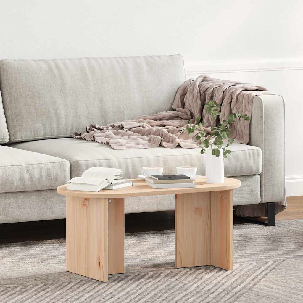 Salontafel Naturel 80 x 39,5 x 35 cm Massief grenenhout is nu te koop bij PeponiXL, paradijselijk wonen!