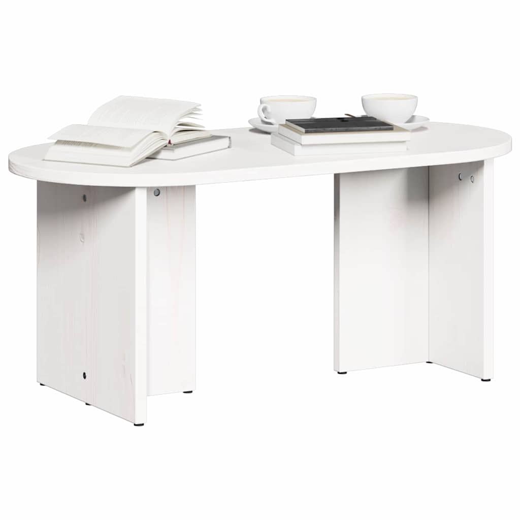 Salontafel Wit 80 x 39,5 x 35 cm Massief grenenhout is nu te koop bij PeponiXL, paradijselijk wonen!