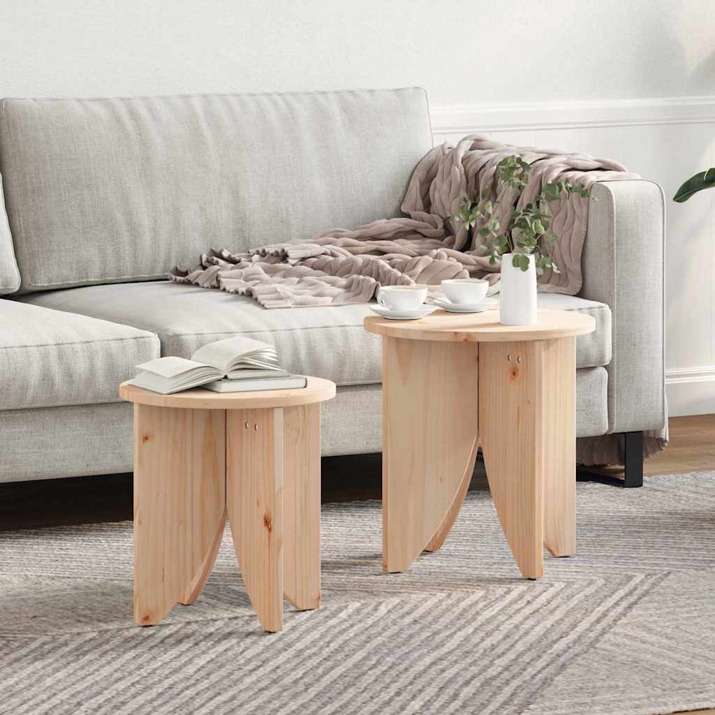 Salontafel 2 pcs Naturel is nu te koop bij PeponiXL, paradijselijk wonen!