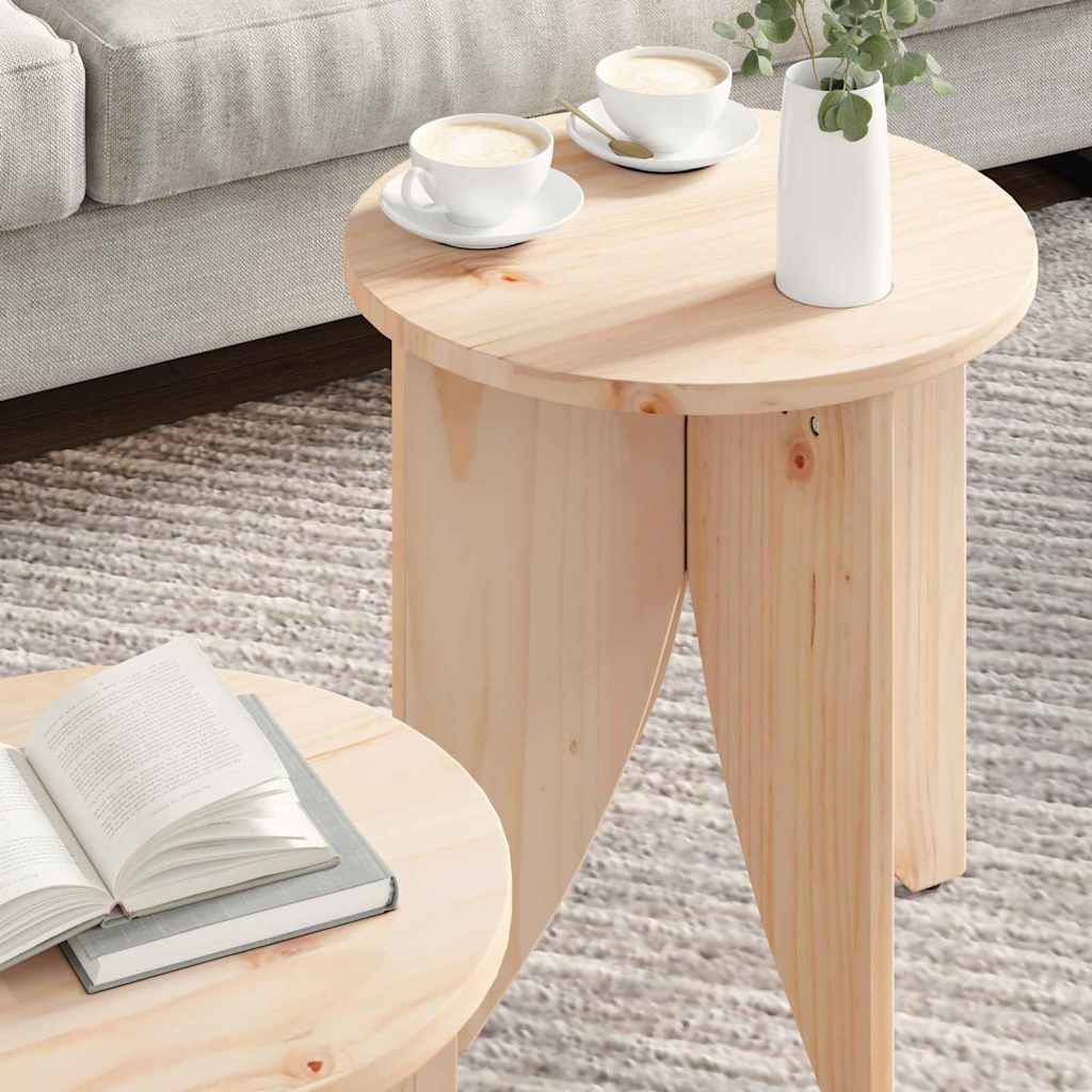 Salontafel 2 pcs Naturel is nu te koop bij PeponiXL, paradijselijk wonen!