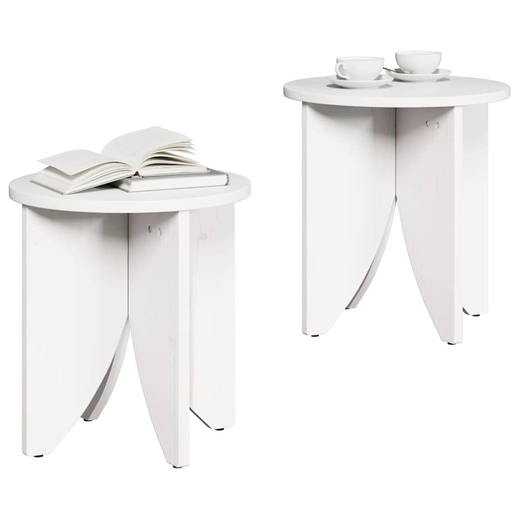 Salontafel 2 pcs Wit is nu te koop bij PeponiXL, paradijselijk wonen!