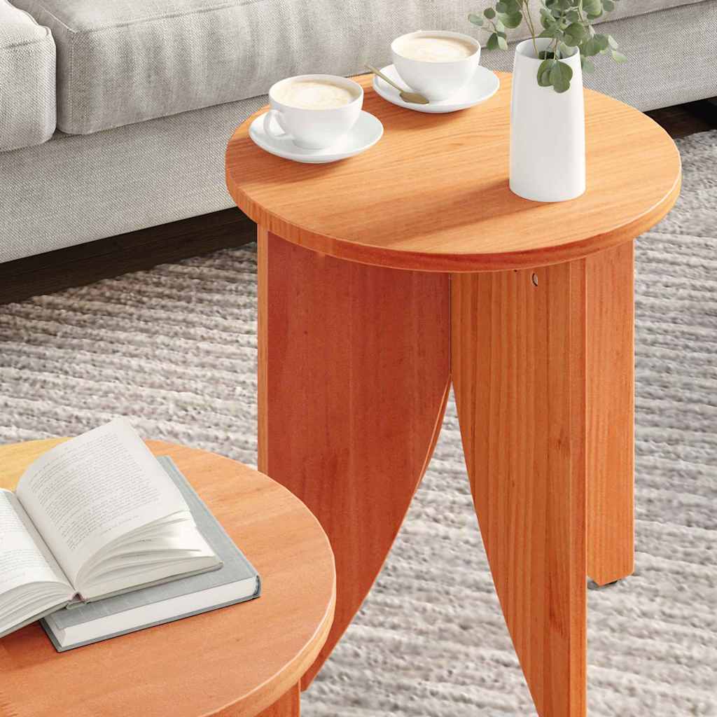 Salontafel 2 pcs Wasbruin is nu te koop bij PeponiXL, paradijselijk wonen!