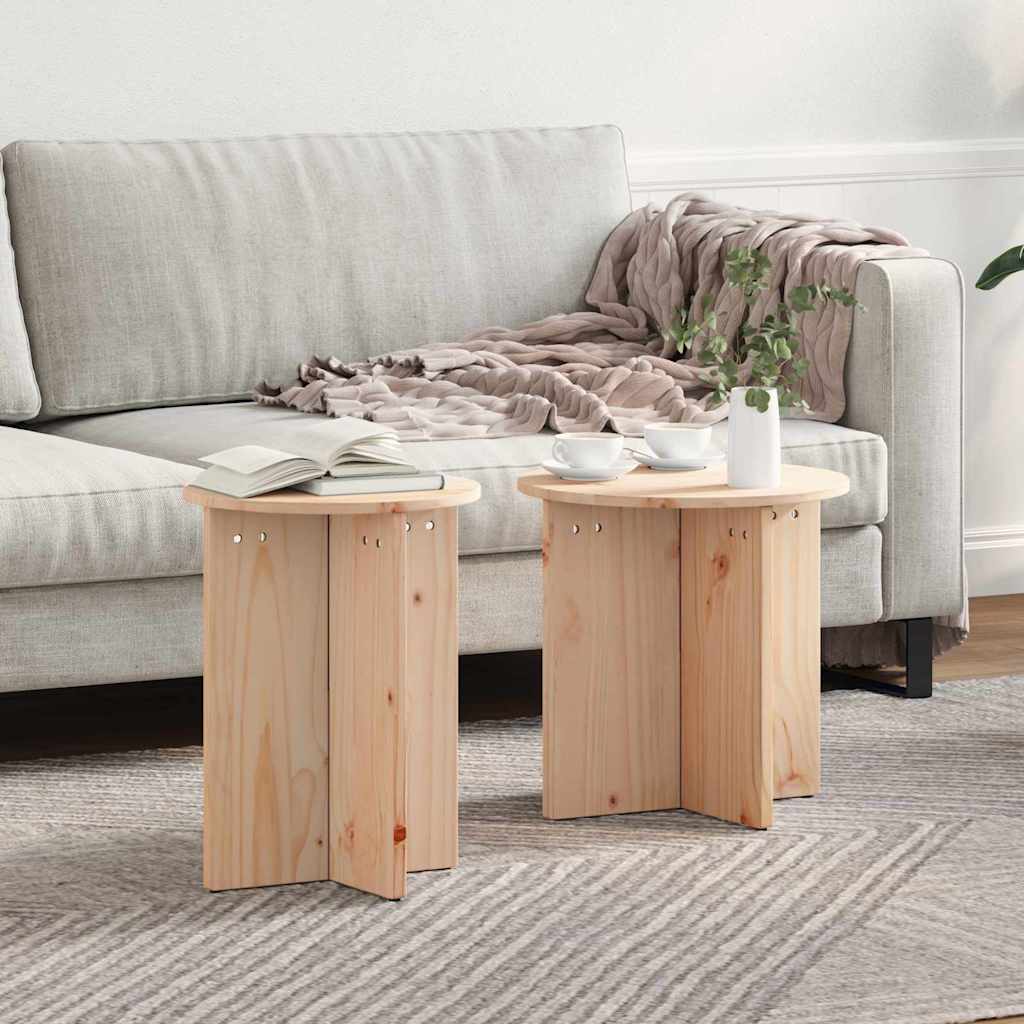 Salontafel 2 pcs Naturel is nu te koop bij PeponiXL, paradijselijk wonen!