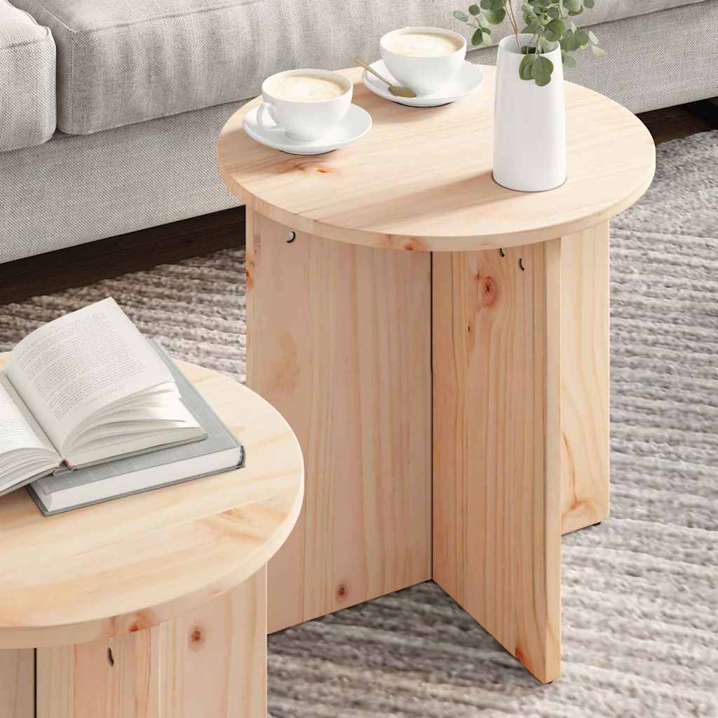 Salontafel 2 pcs Naturel is nu te koop bij PeponiXL, paradijselijk wonen!