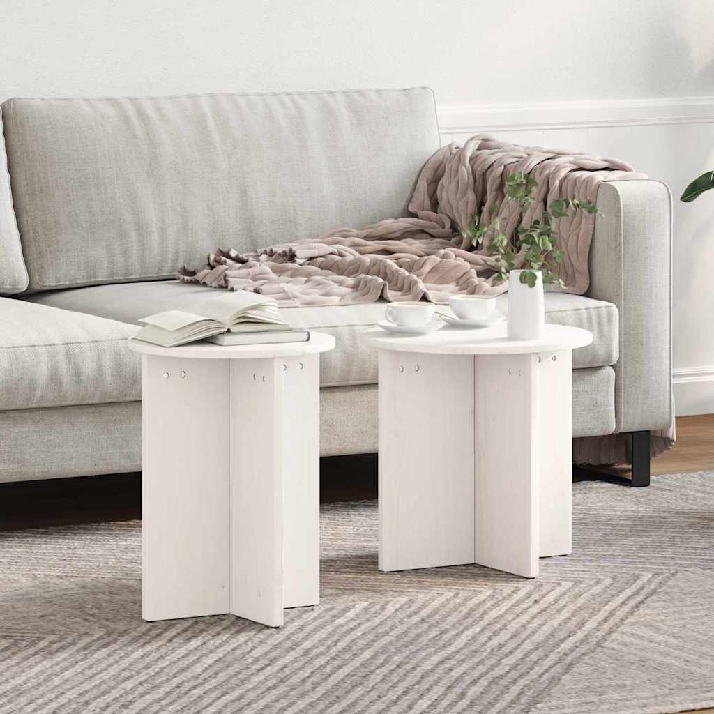 Salontafel 2 pcs Wit is nu te koop bij PeponiXL, paradijselijk wonen!