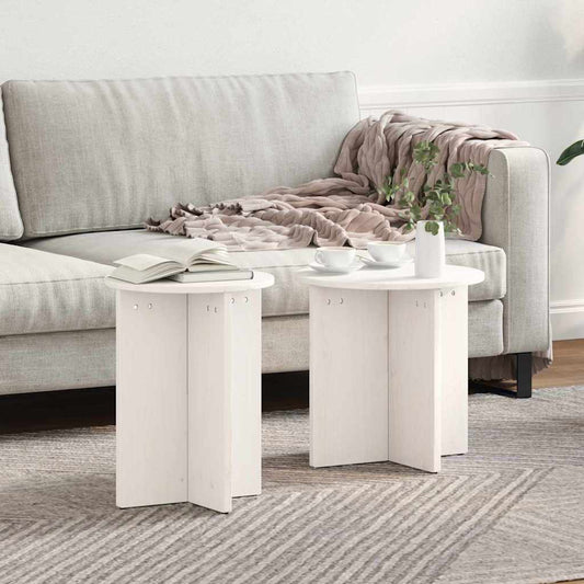 Salontafel 2 pcs Wit is nu te koop bij PeponiXL, paradijselijk wonen!