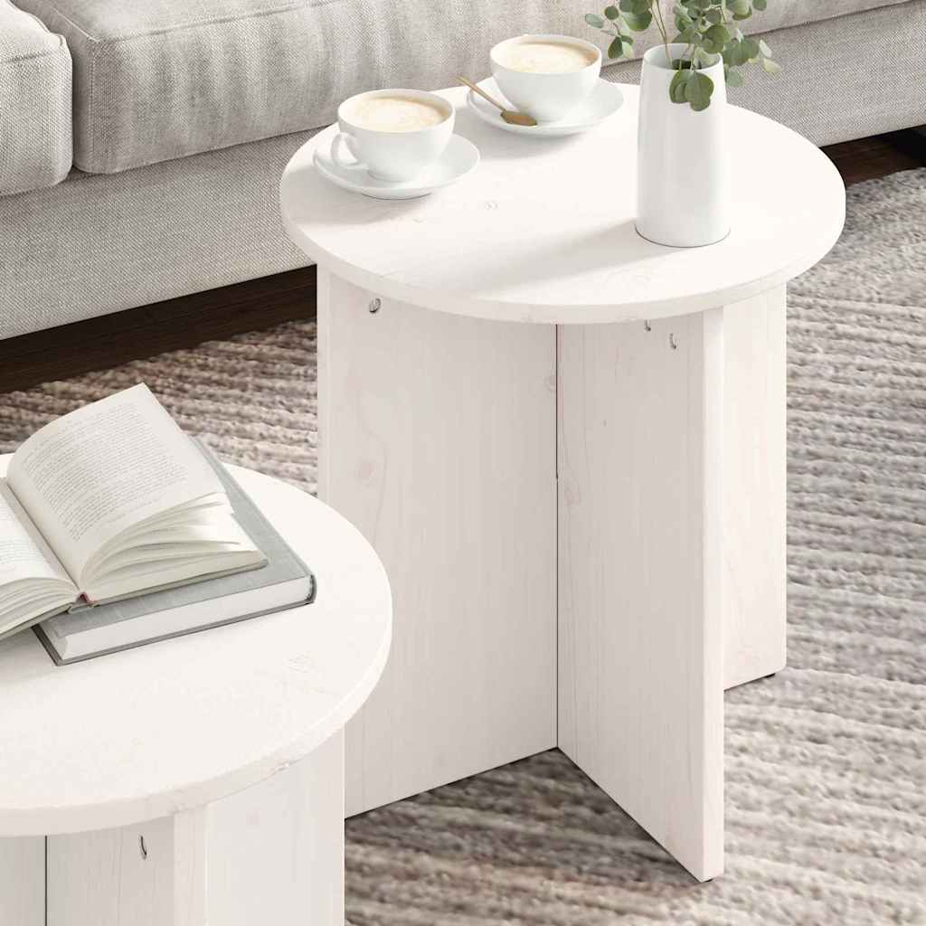 Salontafel 2 pcs Wit is nu te koop bij PeponiXL, paradijselijk wonen!
