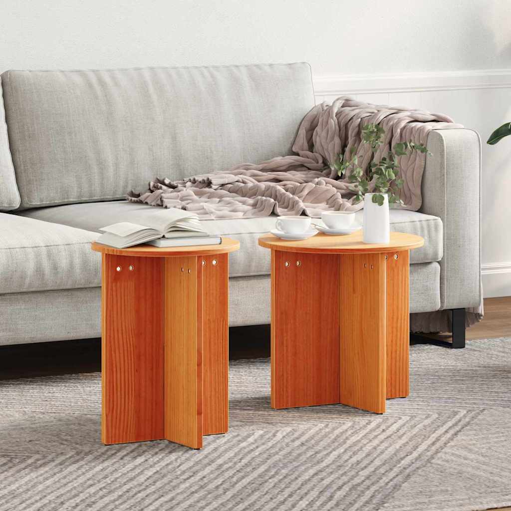 Salontafel 2 pcs Wasbruin is nu te koop bij PeponiXL, paradijselijk wonen!