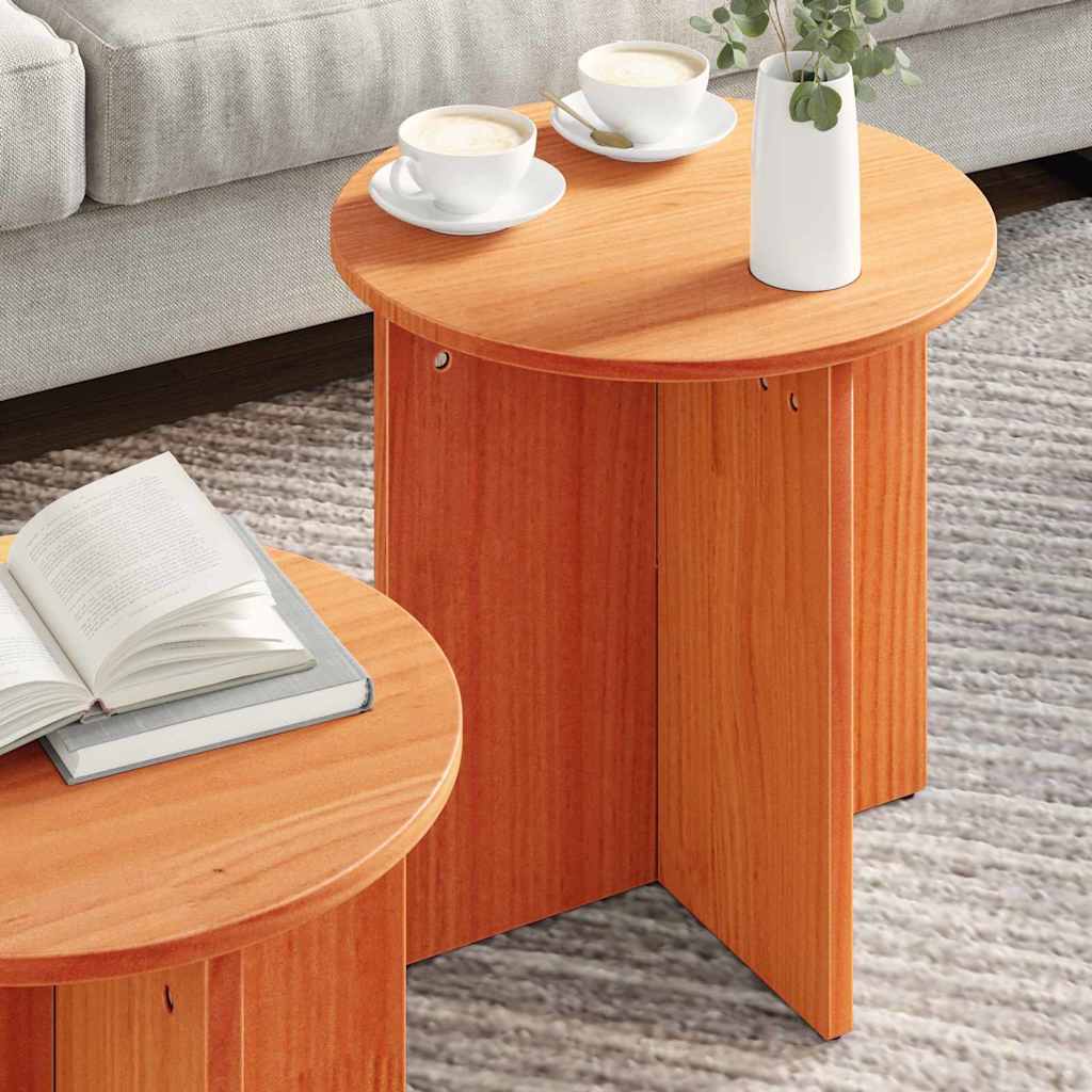 Salontafel 2 pcs Wasbruin is nu te koop bij PeponiXL, paradijselijk wonen!