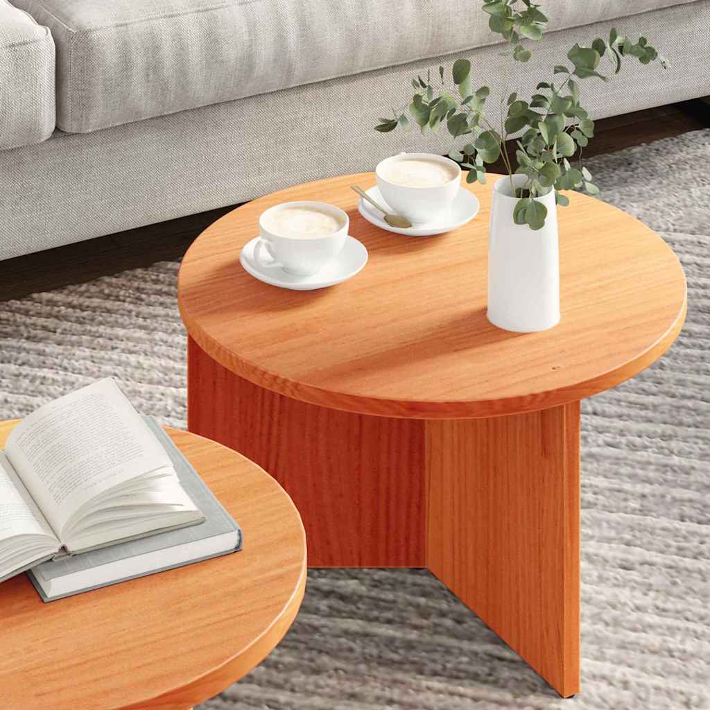 Salontafel 2 pcs Wasbruin Massief grenenhout is nu te koop bij PeponiXL, paradijselijk wonen!