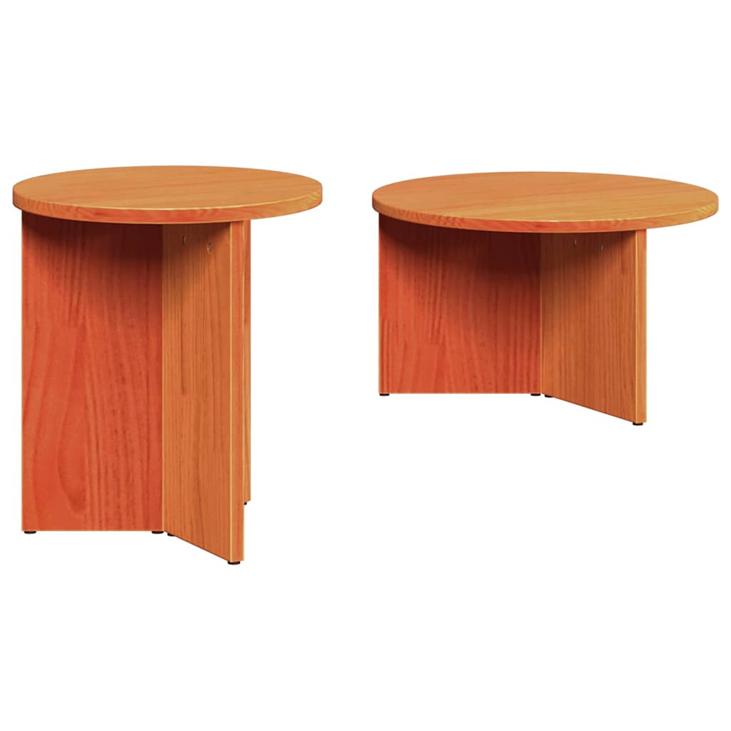 Salontafel 2 pcs Wasbruin Massief grenenhout is nu te koop bij PeponiXL, paradijselijk wonen!