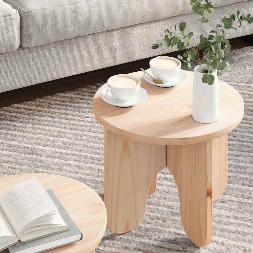 Salontafel 2 pcs Naturel Massief grenenhout is nu te koop bij PeponiXL, paradijselijk wonen!