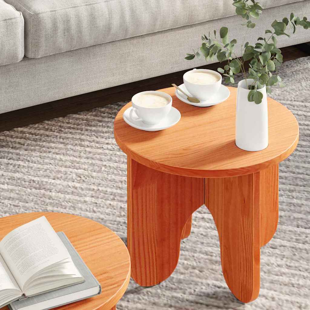 Salontafel 2 pcs Wasbruin Massief grenenhout is nu te koop bij PeponiXL, paradijselijk wonen!