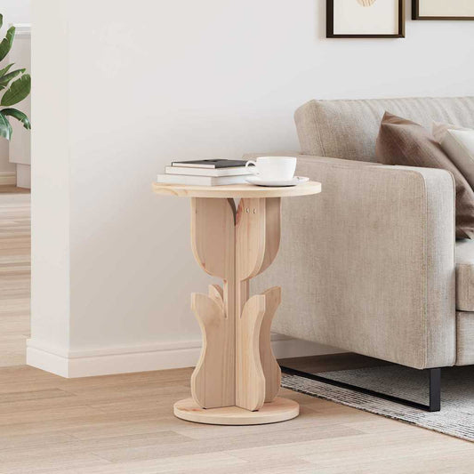 Salontafel Naturel 39,5 x 39,5 x 53,5 cm Massief grenenhout is nu te koop bij PeponiXL, paradijselijk wonen!