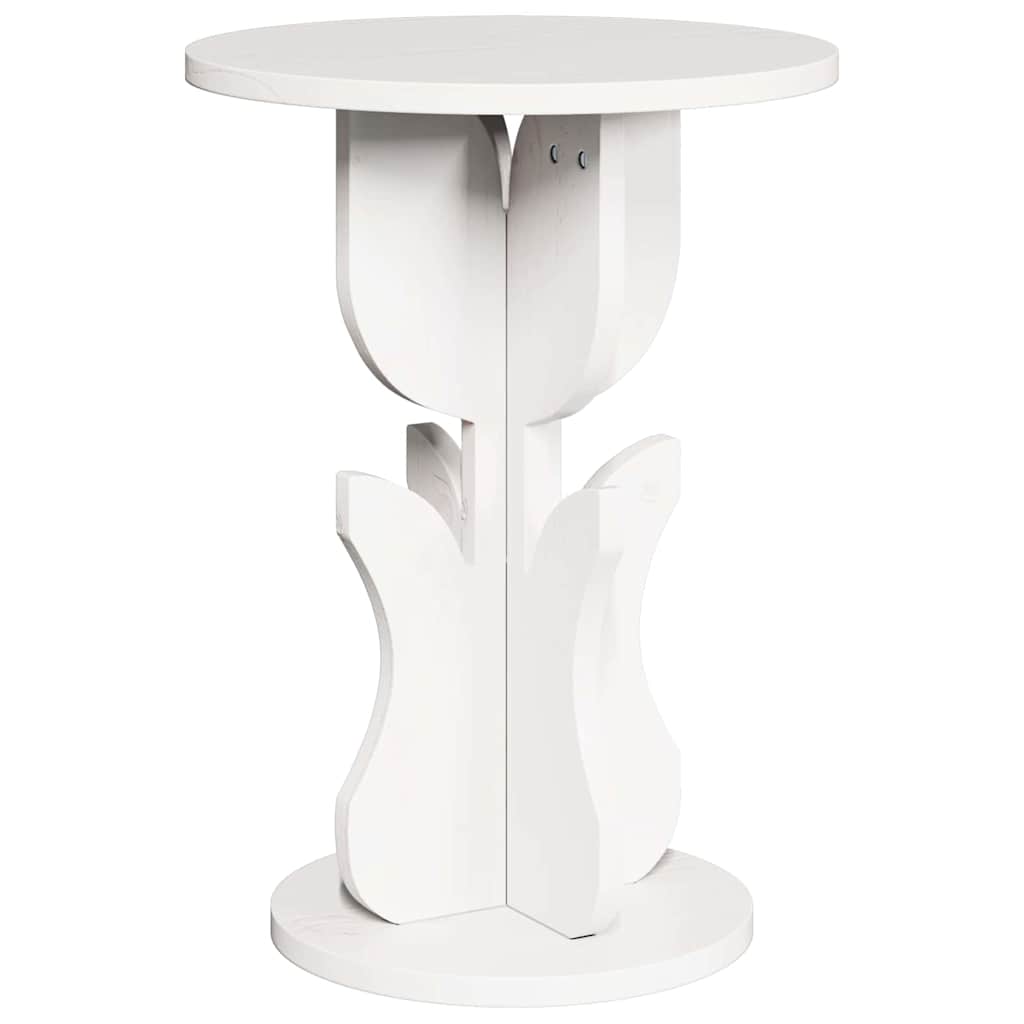Salontafel Wit 39,5 x 39,5 x 53,5 cm Massief grenenhout is nu te koop bij PeponiXL, paradijselijk wonen!