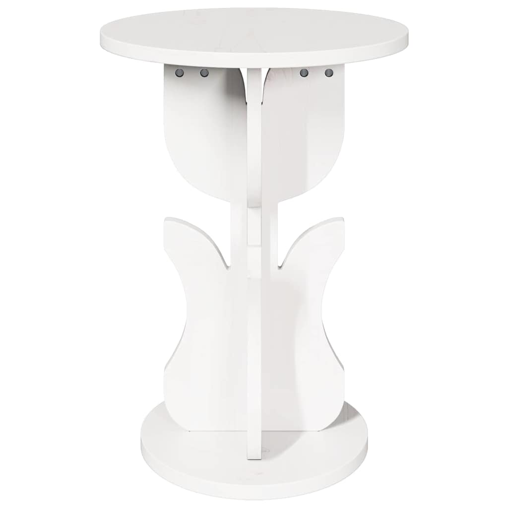 Salontafel Wit 39,5 x 39,5 x 53,5 cm Massief grenenhout is nu te koop bij PeponiXL, paradijselijk wonen!