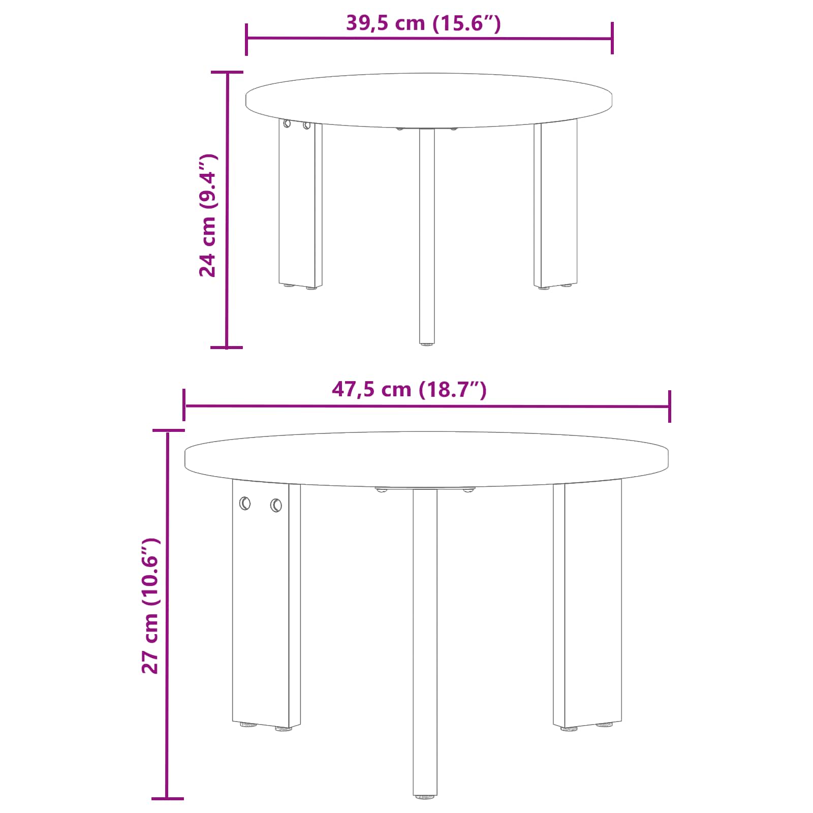 Salontafel 2 pcs Naturel Massief grenenhout is nu te koop bij PeponiXL, paradijselijk wonen!