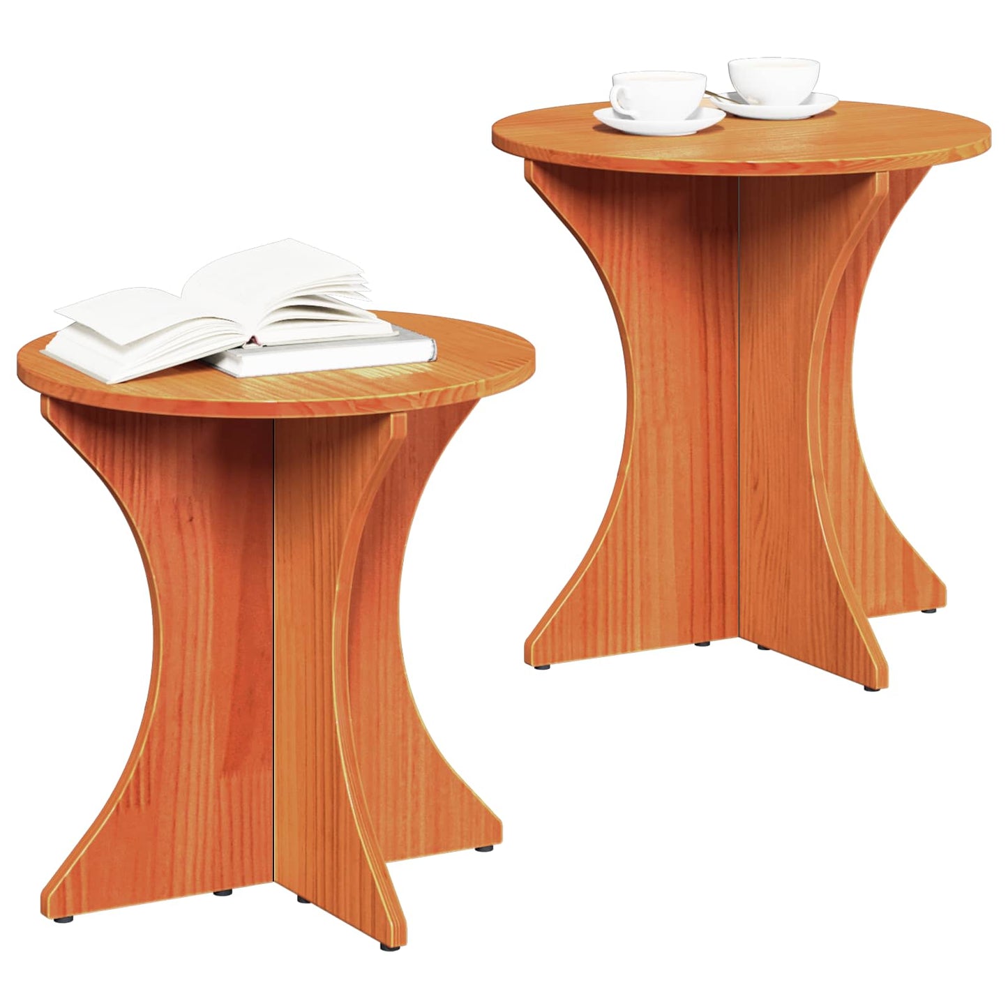 Salontafel 2 pcs Wasbruin Massief grenenhout is nu te koop bij PeponiXL, paradijselijk wonen!