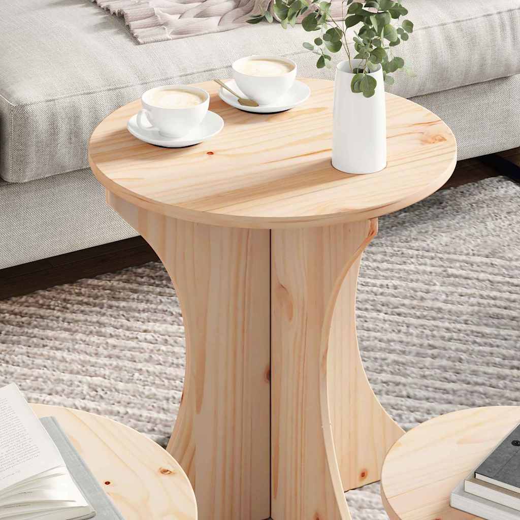 Salontafel 3 pcs Naturel is nu te koop bij PeponiXL, paradijselijk wonen!
