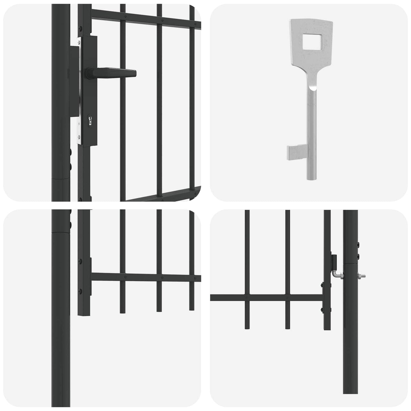 Hekpoort BOXTEL 103 x 250 cm Gepoedercoat staal Grijs is nu te koop bij PeponiXL, paradijselijk wonen!