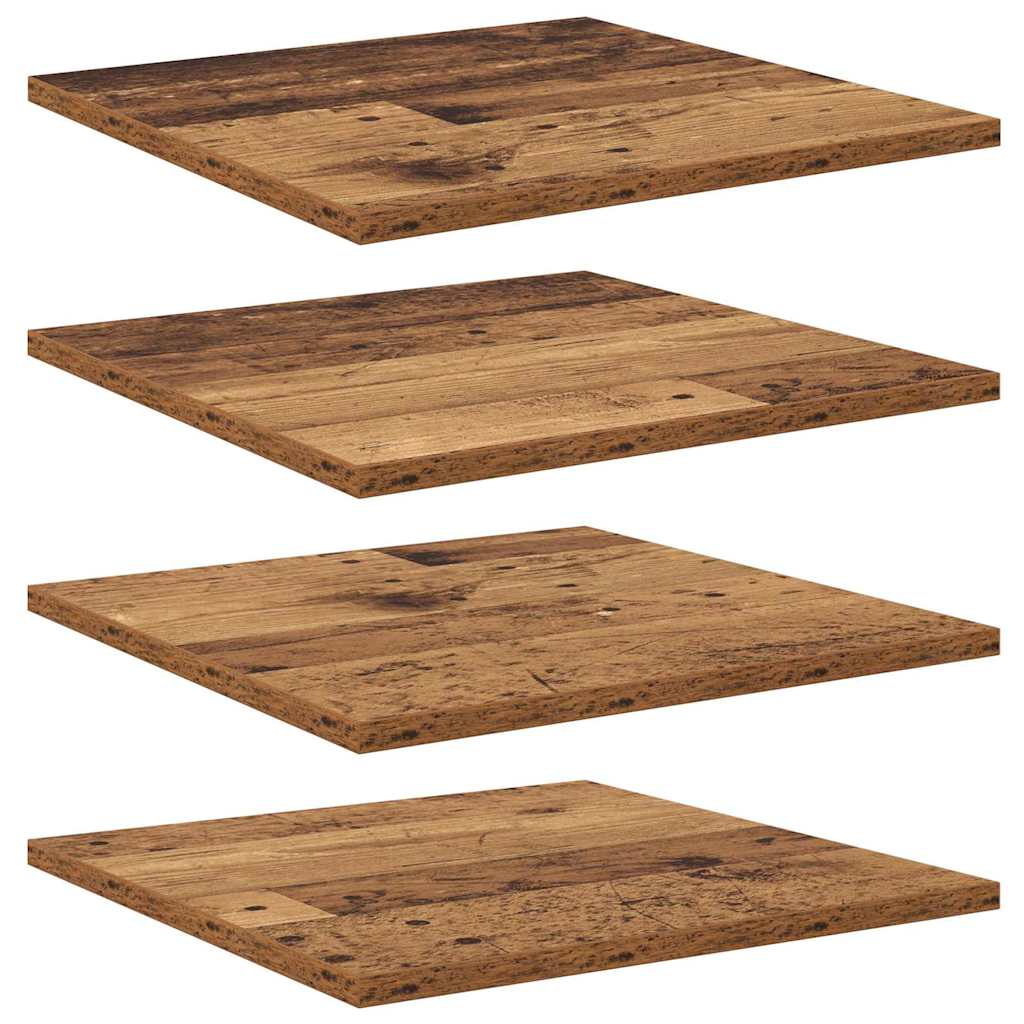 Boekenplank Bord 4 pcs Bruin 40 x 40 x 1,5 cm Bewerkt hout is nu te koop bij PeponiXL, paradijselijk wonen!