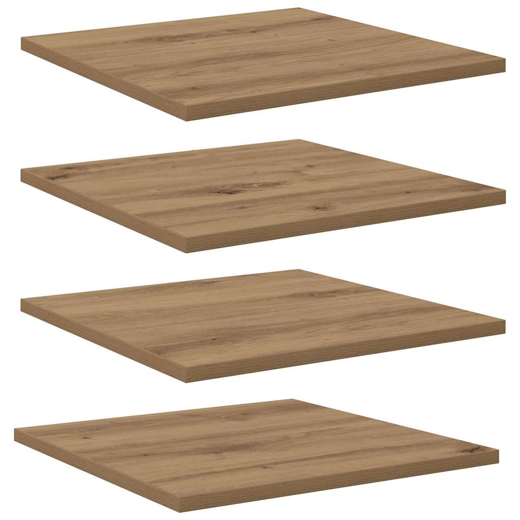 Boekenplank Bord 4 pcs Bruin 40 x 40 x 1,5 cm Bewerkt hout is nu te koop bij PeponiXL, paradijselijk wonen!