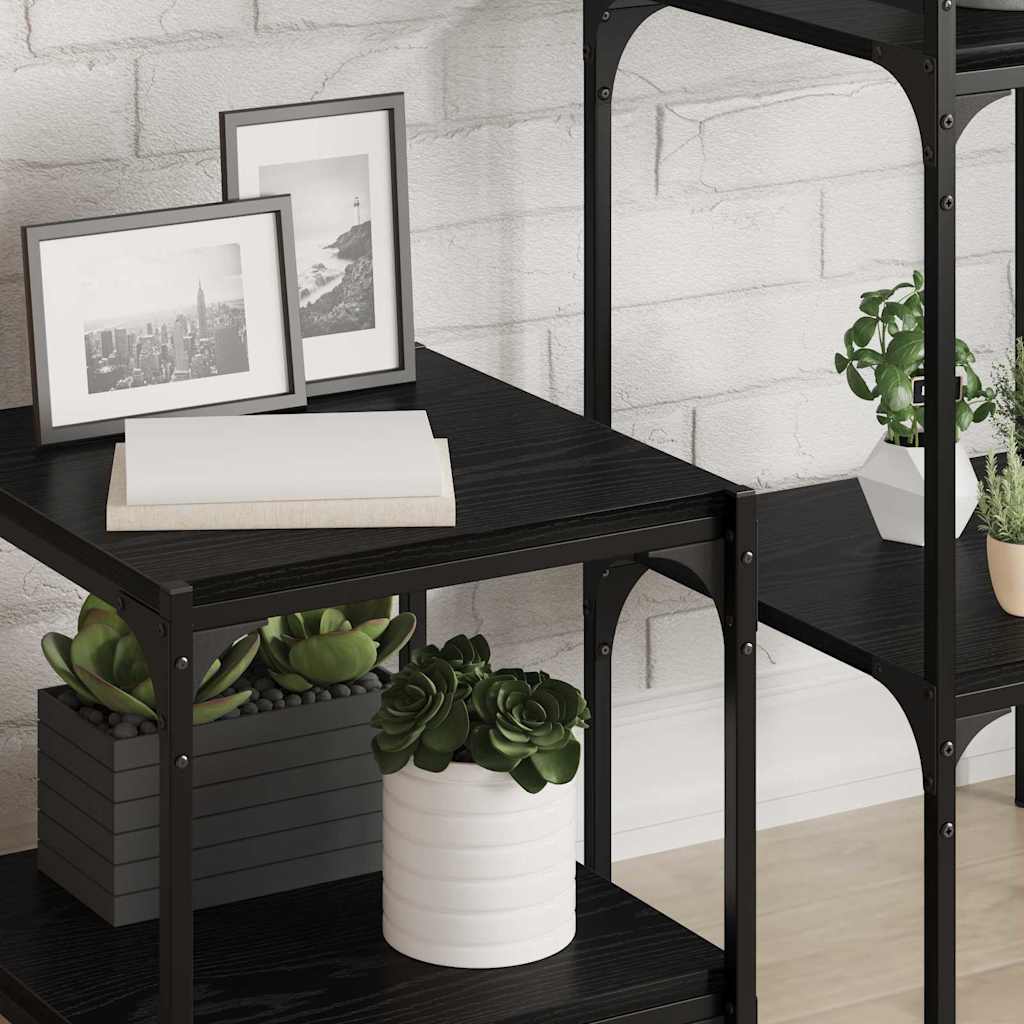 Boekenplank Bord 4 pcs Zwart 40 x 40 x 1,5 cm Bewerkt hout is nu te koop bij PeponiXL, paradijselijk wonen!