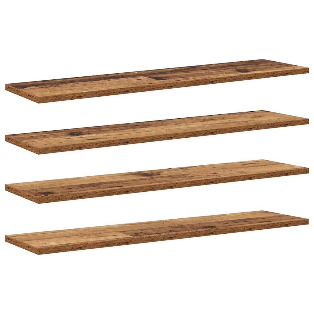 Boekenplank Bord 4 pcs Bruin 80 x 20 x 1,5 cm Bewerkt hout is nu te koop bij PeponiXL, paradijselijk wonen!