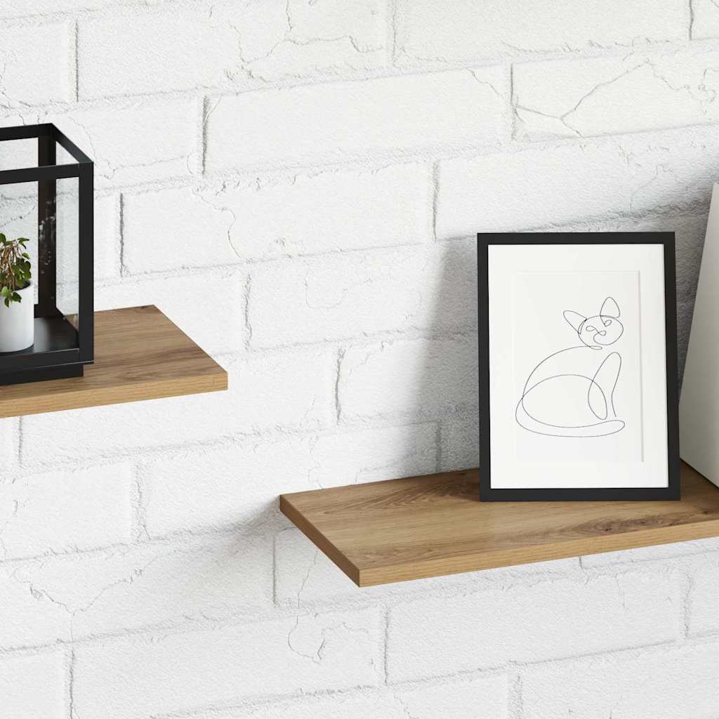 Boekenplank Bord 4 pcs Bruin 80 x 20 x 1,5 cm Bewerkt hout is nu te koop bij PeponiXL, paradijselijk wonen!