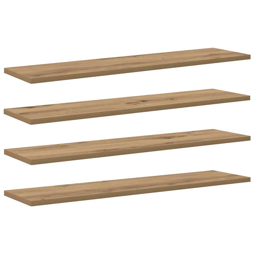 Boekenplank Bord 4 pcs Bruin 80 x 20 x 1,5 cm Bewerkt hout is nu te koop bij PeponiXL, paradijselijk wonen!