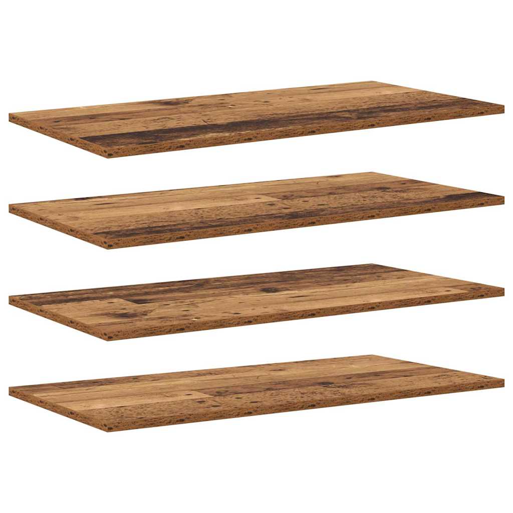 Boekenplank Bord 4 pcs Bruin 80 x 40 x 1,5 cm Bewerkt hout is nu te koop bij PeponiXL, paradijselijk wonen!