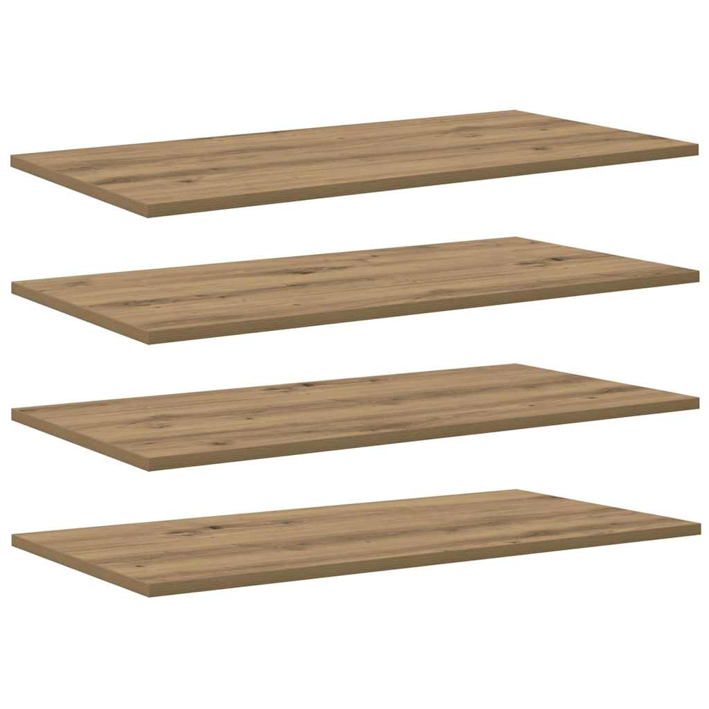 Boekenplank Bord 4 pcs Bruin 80 x 40 x 1,5 cm Bewerkt hout is nu te koop bij PeponiXL, paradijselijk wonen!