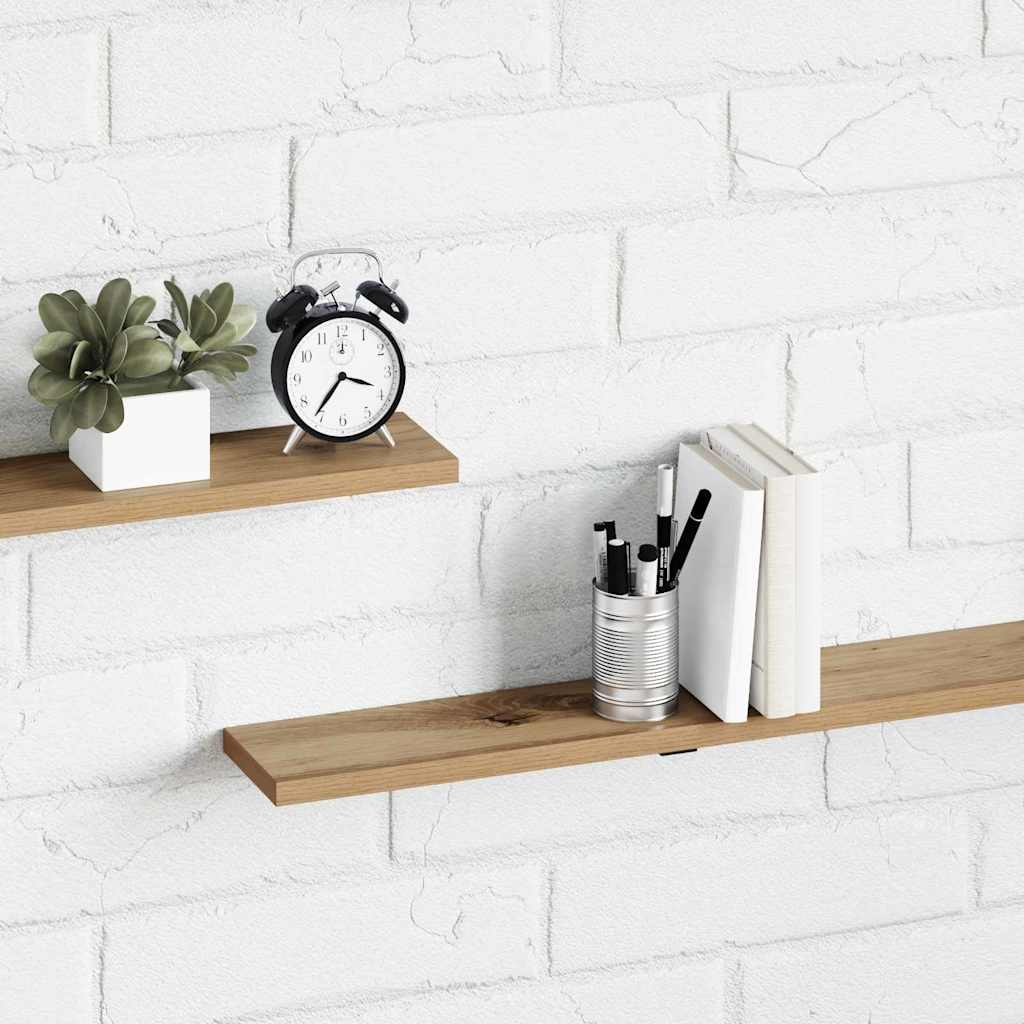 Boekenplank Bord 4 pcs Bruin 100 x 10 x 1,5 cm Bewerkt hout is nu te koop bij PeponiXL, paradijselijk wonen!