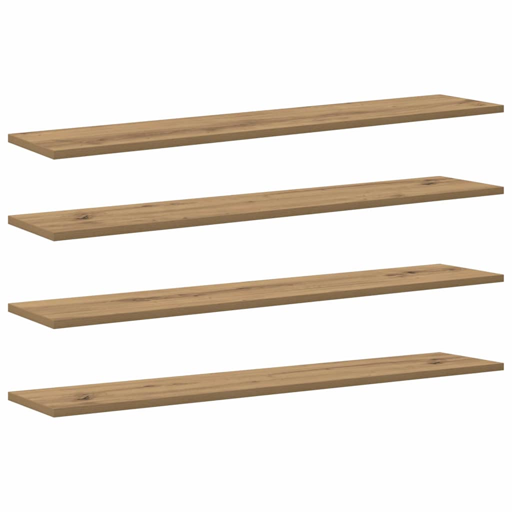 Boekenplank Bord 4 pcs Bruin 100 x 20 x 1,5 cm Bewerkt hout is nu te koop bij PeponiXL, paradijselijk wonen!