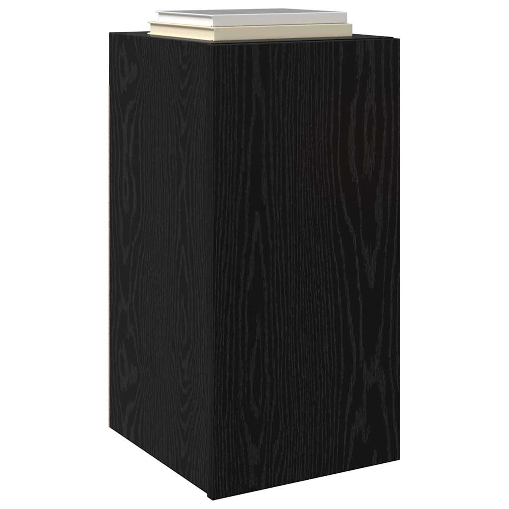 Wand TV Kast 2 pcs Zwart Eiken 30,5 x 30 x 60 cm Bewerkt hout is nu te koop bij PeponiXL, paradijselijk wonen!