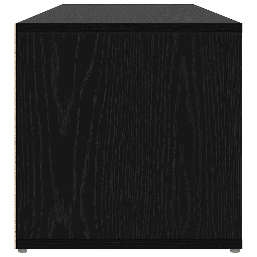 Schoenenbank Zwart Eiken 102 x 35 x 35 cm Bewerkt hout is nu te koop bij PeponiXL, paradijselijk wonen!