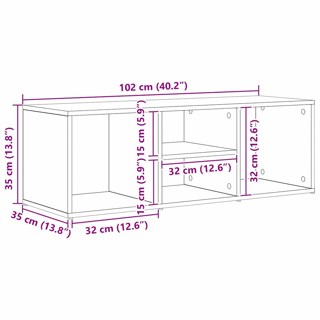 Schoenenbank Zwart Eiken 102 x 35 x 35 cm Bewerkt hout is nu te koop bij PeponiXL, paradijselijk wonen!
