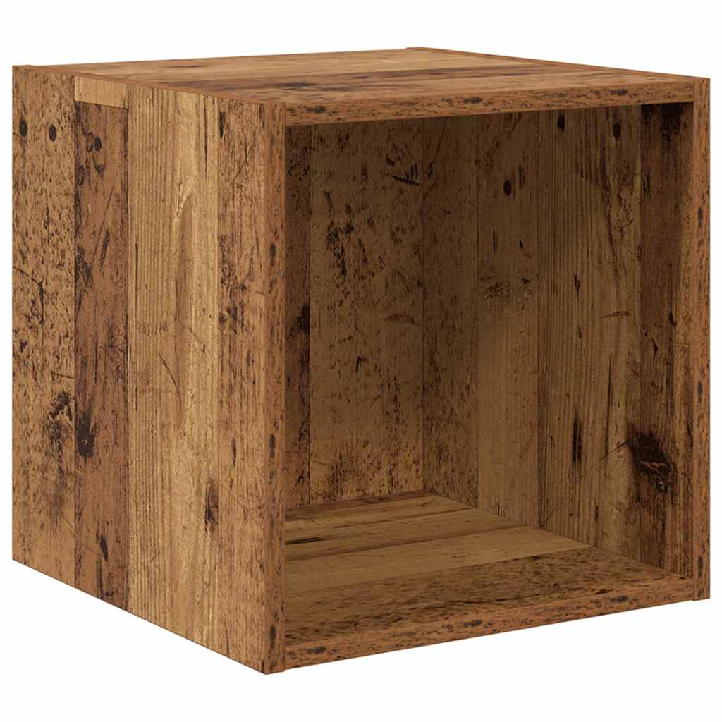 Wandkast met plank Oudhout 37 x 37 x 37 cm Bewerkt hout is nu te koop bij PeponiXL, paradijselijk wonen!