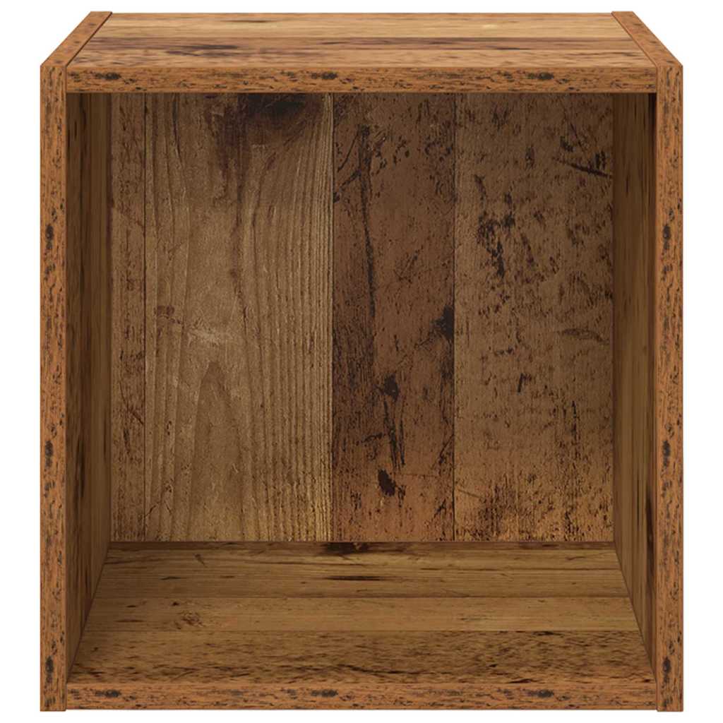 Wandkast met plank Oudhout 37 x 37 x 37 cm Bewerkt hout is nu te koop bij PeponiXL, paradijselijk wonen!